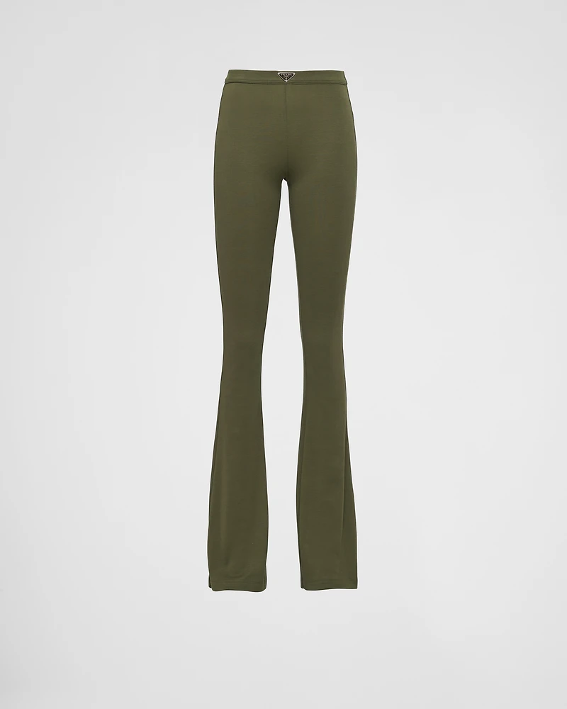 Ribbed knit cotton pants