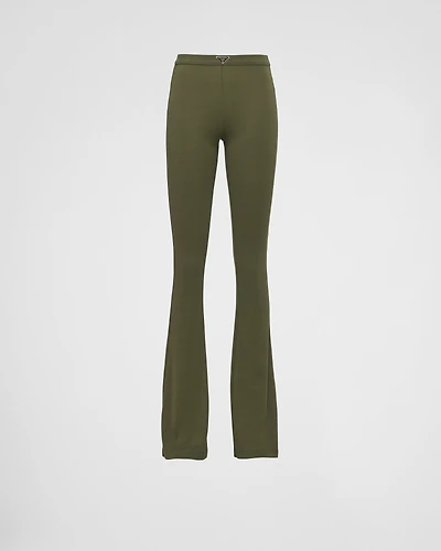 Ribbed knit cotton pants