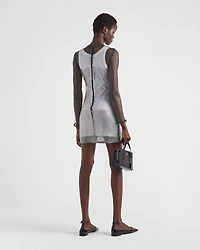 Ribbed knit jersey dress