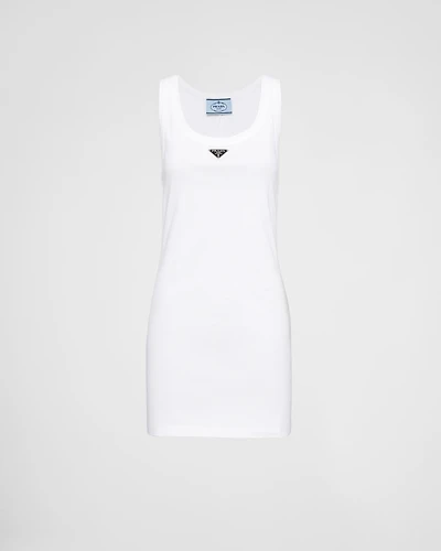Ribbed knit jersey dress