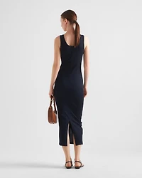 Ribbed knit cotton dress