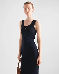 Ribbed knit cotton dress