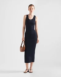 Ribbed knit cotton dress