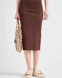 Ribbed knit cotton dress
