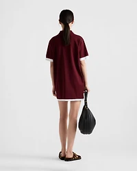 Piqué and jersey dress