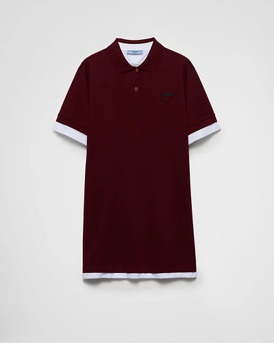 Piqué and jersey dress