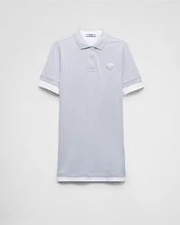 Piqué and jersey dress