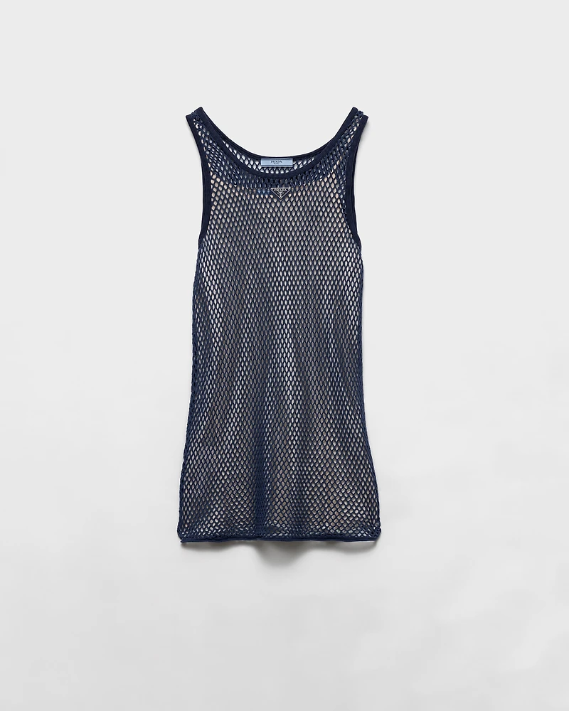 Cotton mesh dress