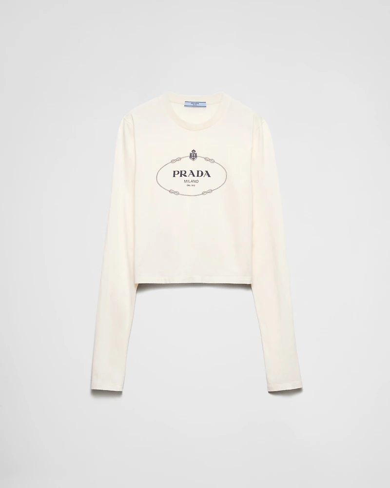 Print jersey top