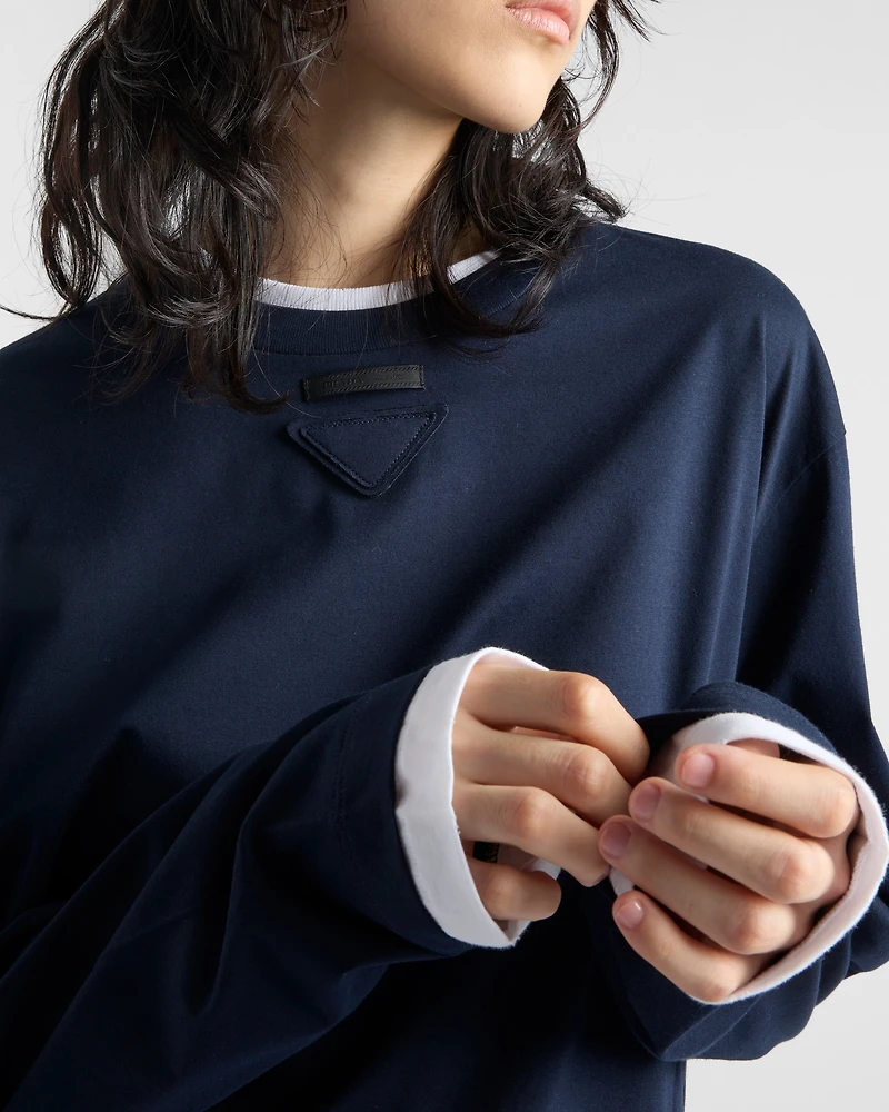 Long-sleeved jersey T-shirt