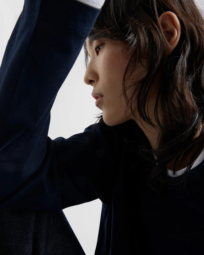 Long-sleeved jersey T-shirt