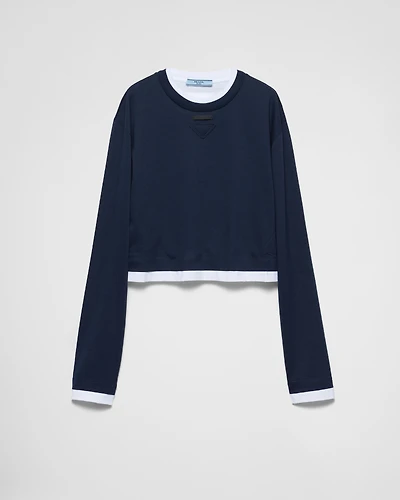 Long-sleeved jersey T-shirt