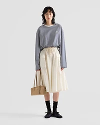 Long-sleeved striped jersey T-shirt