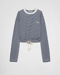 Long-sleeved striped jersey T-shirt