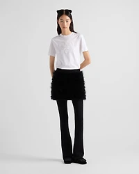Embroidered jersey T-shirt