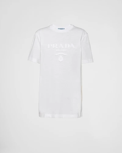 Embroidered jersey T-shirt