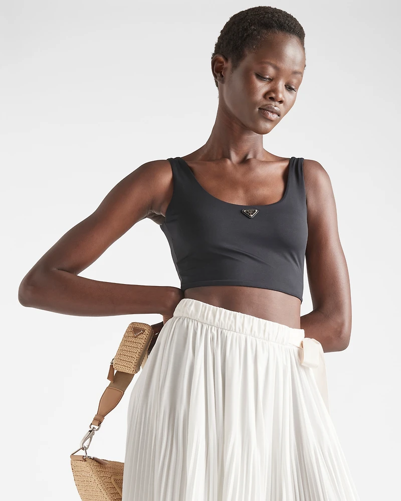 Stretch jersey top