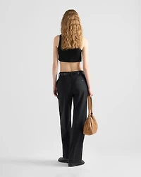 Jersey cropped top