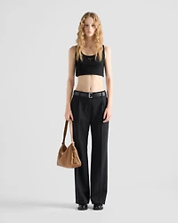 Jersey cropped top