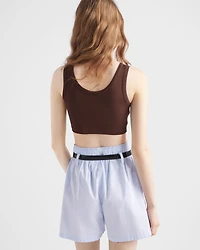 Ribbed knit crop top