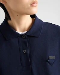 Piqué and jersey polo shirt