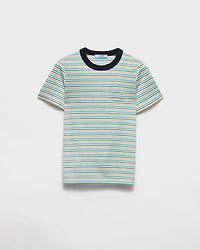 Striped lisle cotton T-shirt