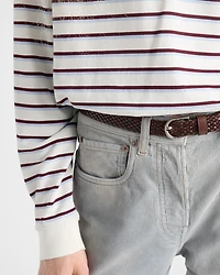 Striped piqué polo shirt