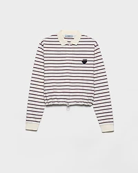 Striped piqué polo shirt