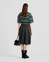 Striped lisle cotton T-shirt