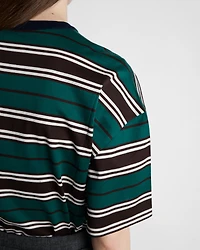 Striped lisle cotton T-shirt