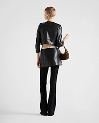 Leather mini skirt