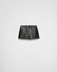 Leather mini skirt