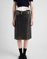 Leather miniskirt