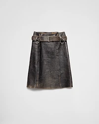 Leather miniskirt
