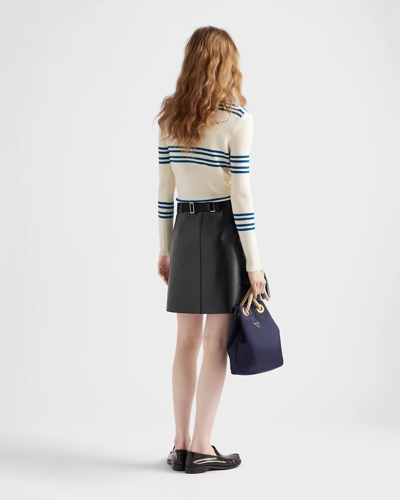 Leather miniskirt