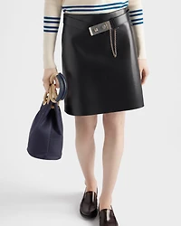 Leather miniskirt