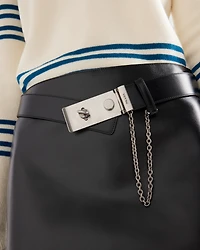 Leather miniskirt