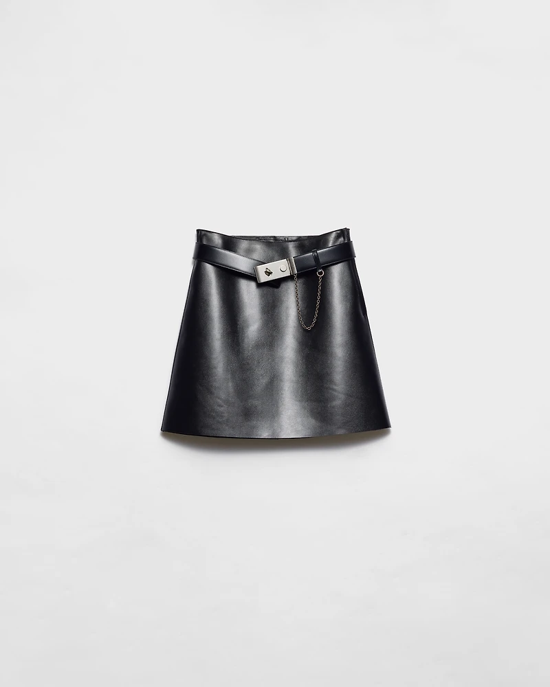 Leather miniskirt