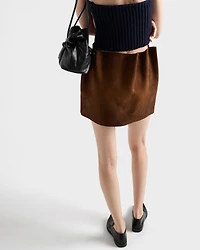 Suede miniskirt