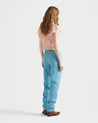 Five-pocket nappa leather pants