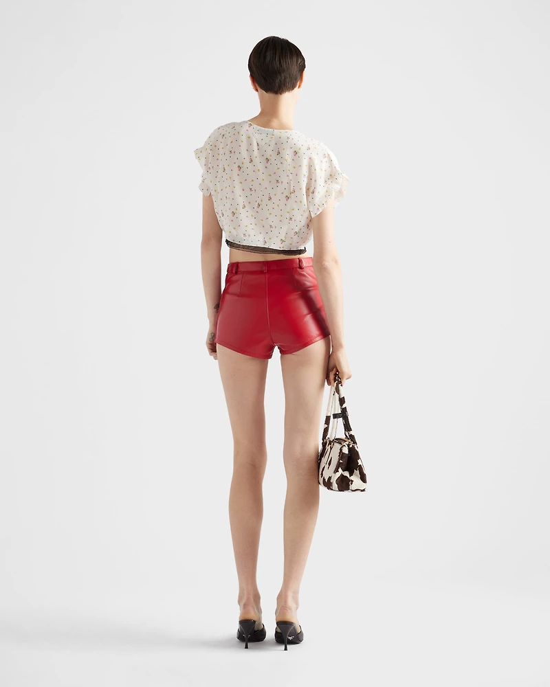 Nappa leather culottes