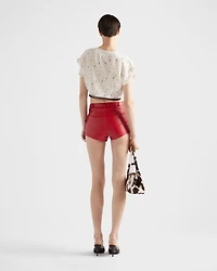 Nappa leather culottes