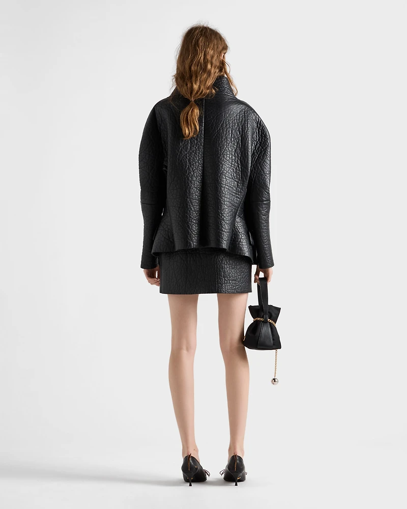 Bonded nappa leather jacket