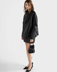 Bonded nappa leather jacket