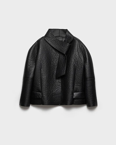 Bonded nappa leather jacket