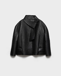 Bonded nappa leather jacket