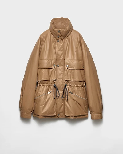 Nappa leather coat