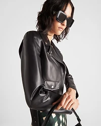 Nappa leather biker jacket