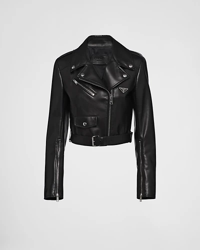 Nappa leather biker jacket