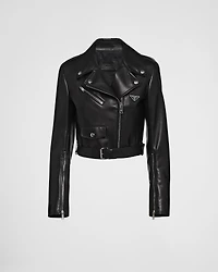 Nappa leather biker jacket